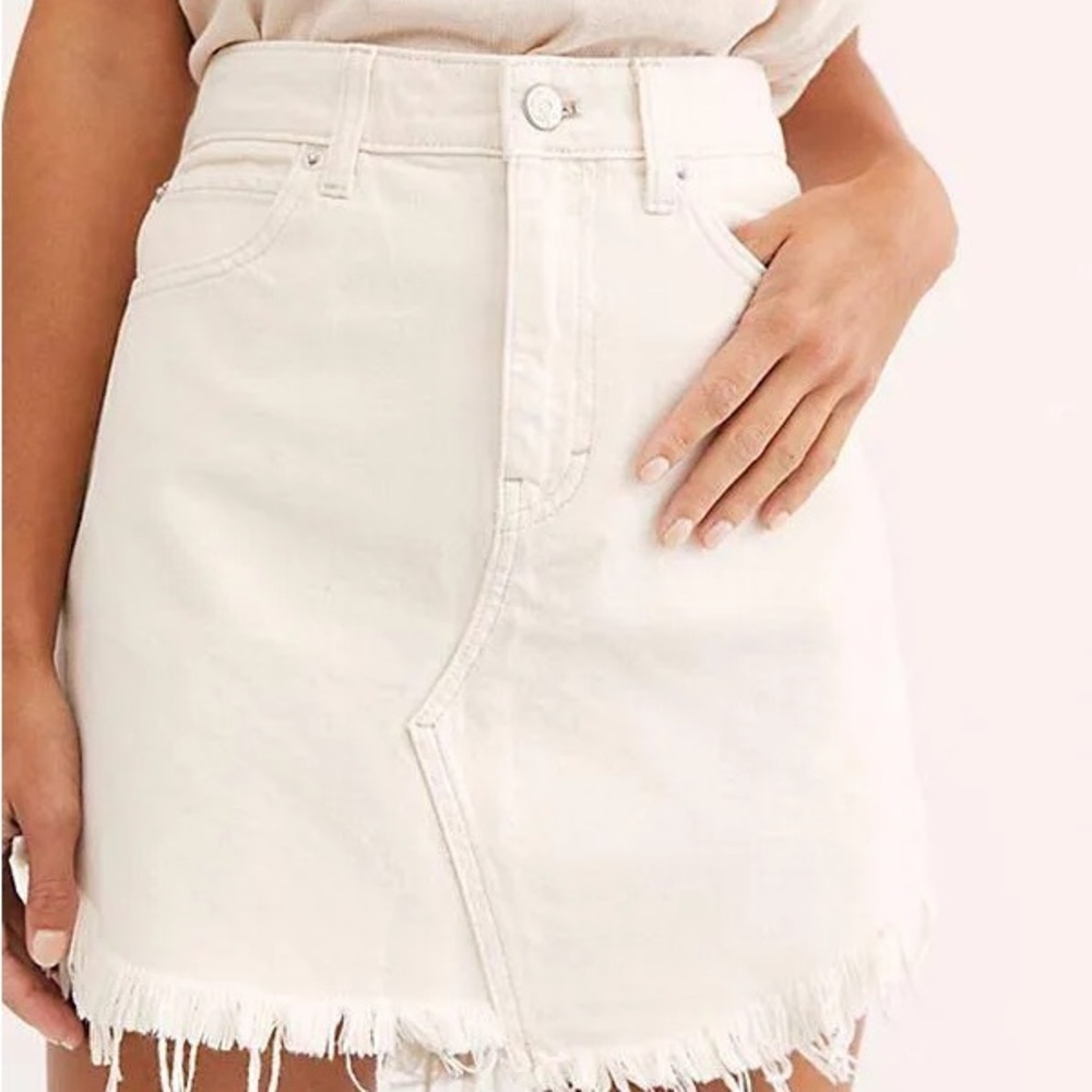 Free People Bailey Denim Mini skirt coconut 🥥 - Picture 3 of 8